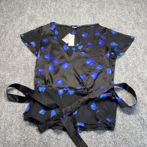 100% Silk Wrap Blouse